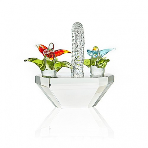 Obrázok pre Malý Krištálový košík s kvetmi