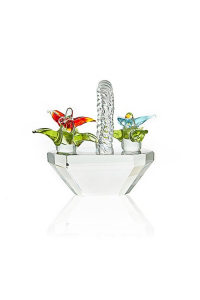 Obrázok pre Malý Krištálový košík s kvetmi