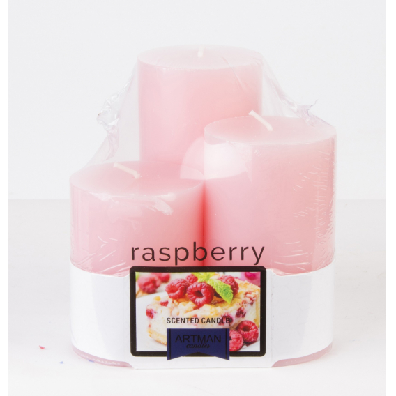 Obrázok pre Sviečky Malina 3ks